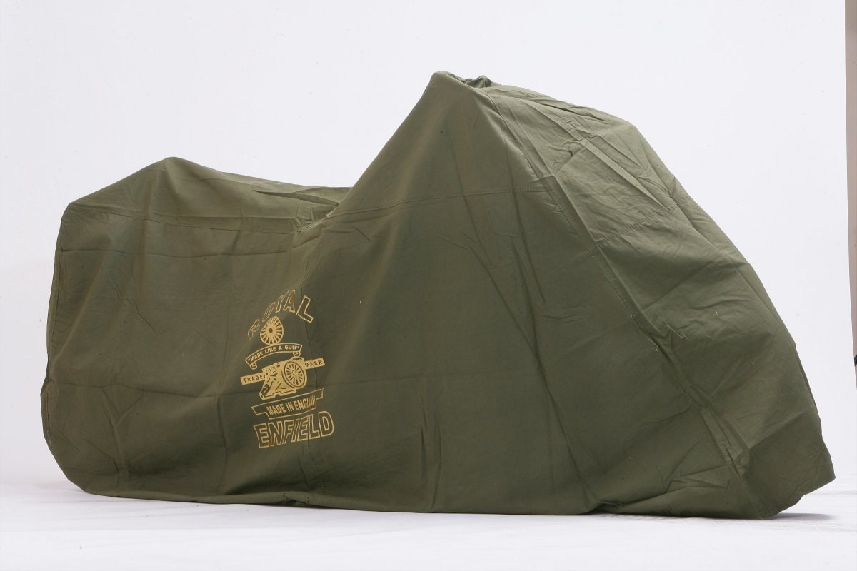 BIKE COVER, CANVAS WITH ROYAL ENFIELD LOGO