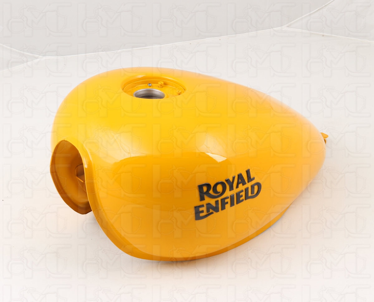 FUEL TANK WITH STICKER - FIREBALL YELLOW